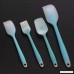 ShengHai Premium Silicone Spatula Brush And Spoon Seamless Design & Baking Utensils Kitchen Can Use For Cooking Baking Scraping or Mixing（Set of 4，Blue） - B07CNMV38L